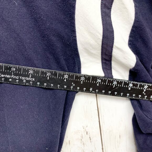 Vtg Russell Athletic Jacket Women Size Large Long Sleeve Collared Full Zip Navy - Picture 5 of 5